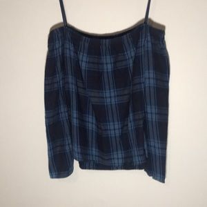 Cloth & Stone off shoulder flannel
